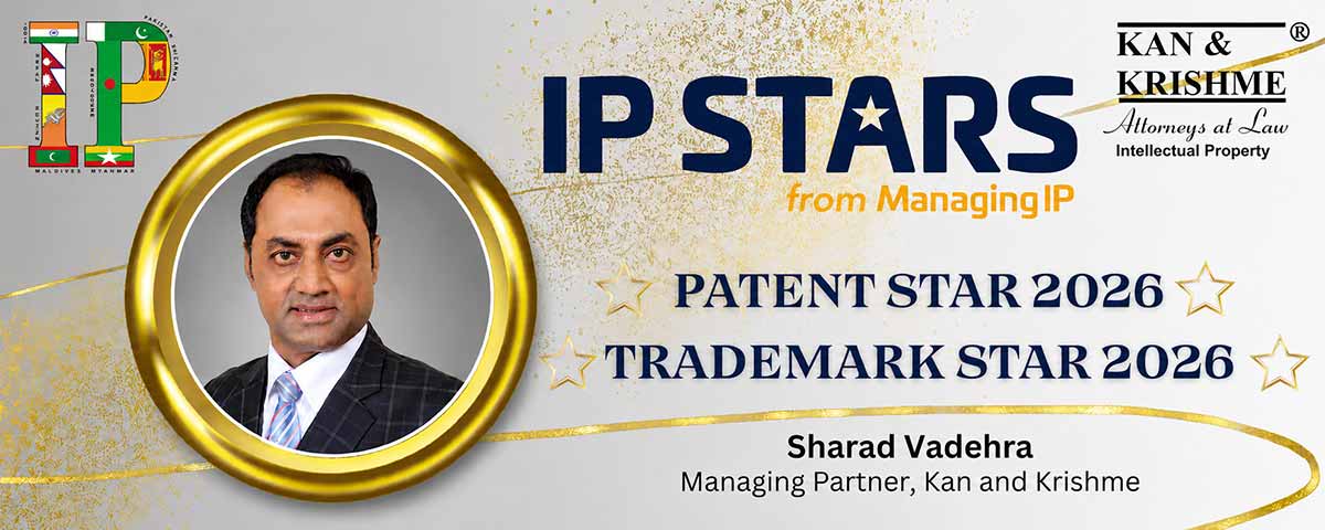 Kan and Krishme’s Sharad Vadehra Named Patent and Trademark Star 2026 by Managing IP